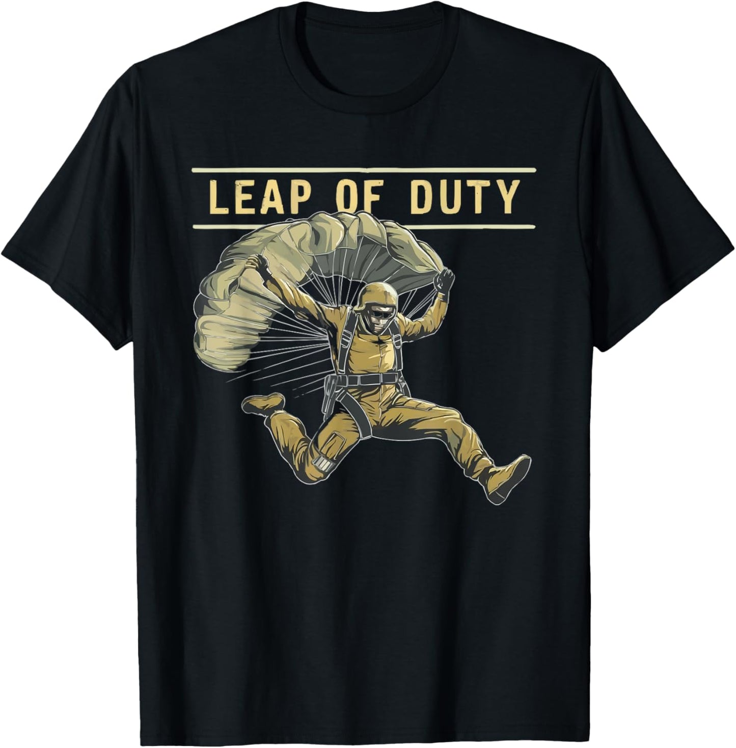Airborne Paratrooper Military Soldier Parachute T-Shirt - T-Shirt | Black