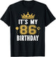It's My 86th Birthday Gift 86 Years Old Man And Woman T-Shirt - T-Shirt | Black