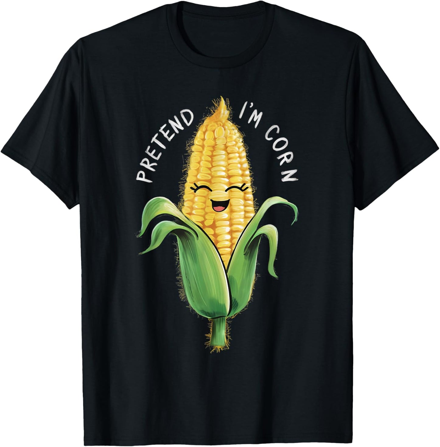 Pretend I'm Corn Funny Farmers Halloween Costume T-Shirt - T-Shirt | Black