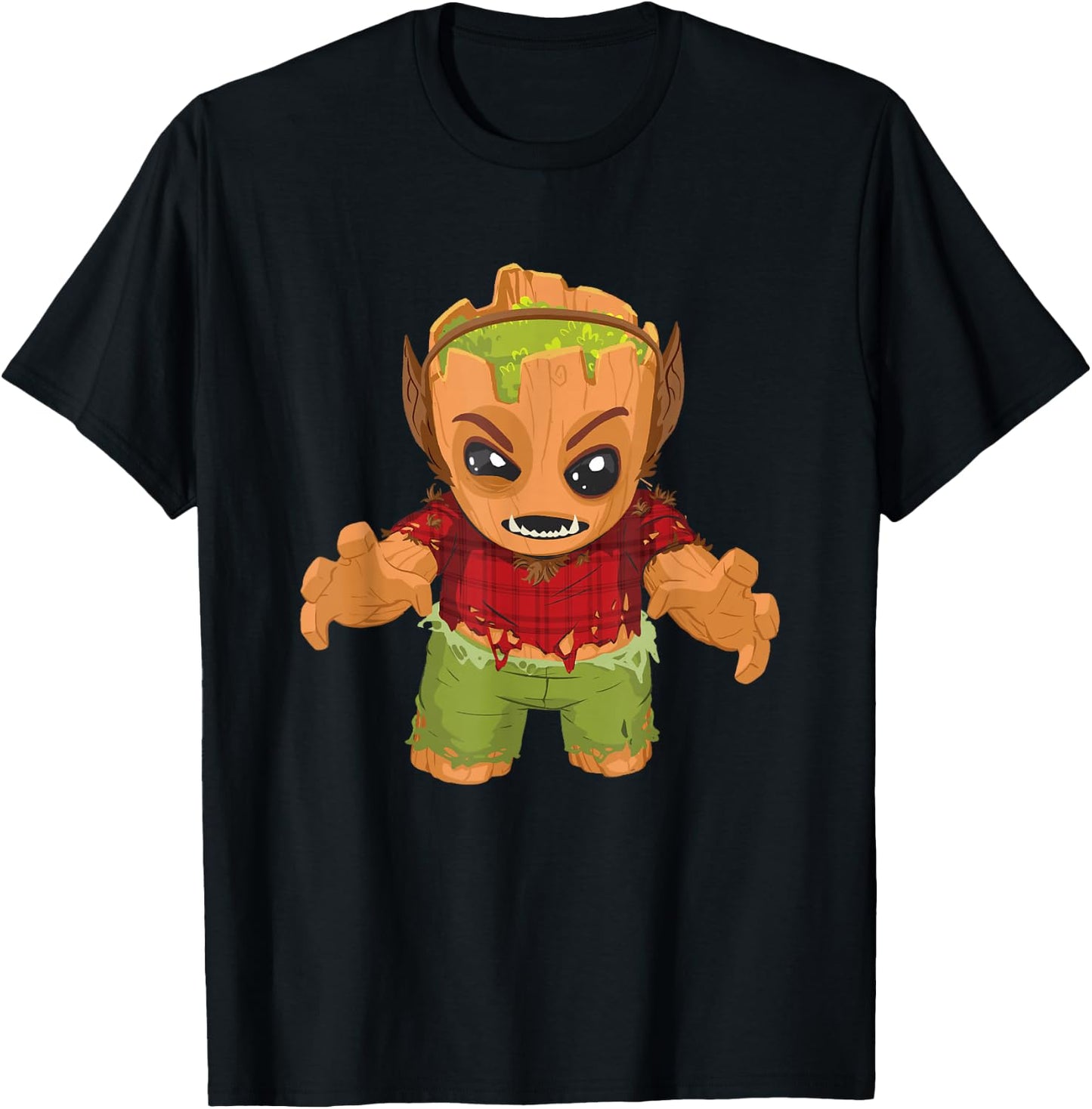 Marvel Classic Halloween Baby Groot Cute Werewolf Costume T-Shirt - T-Shirt | Black