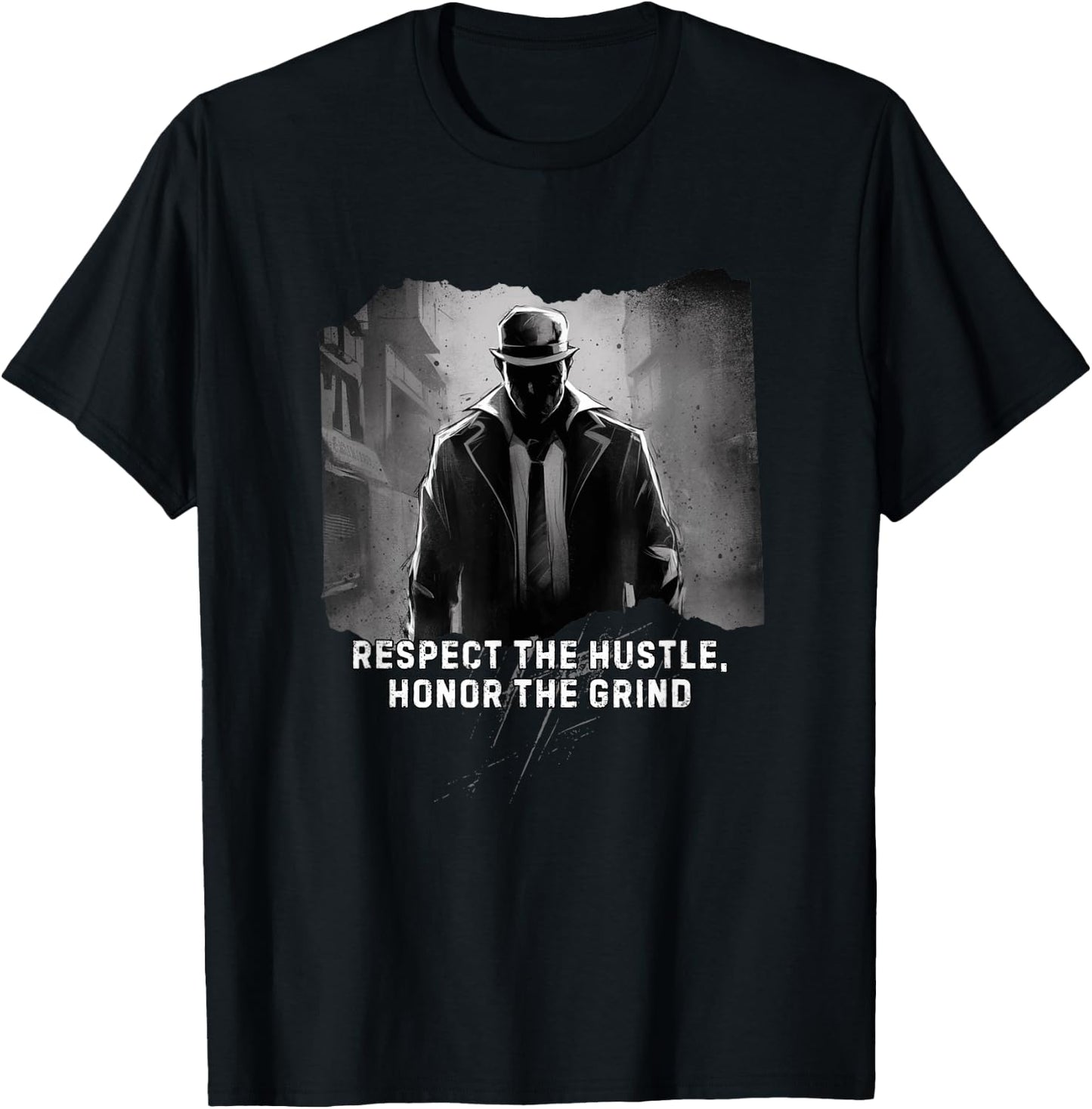 Respect the Hustle Honor the Grind T-Shirt - T-Shirt | Black