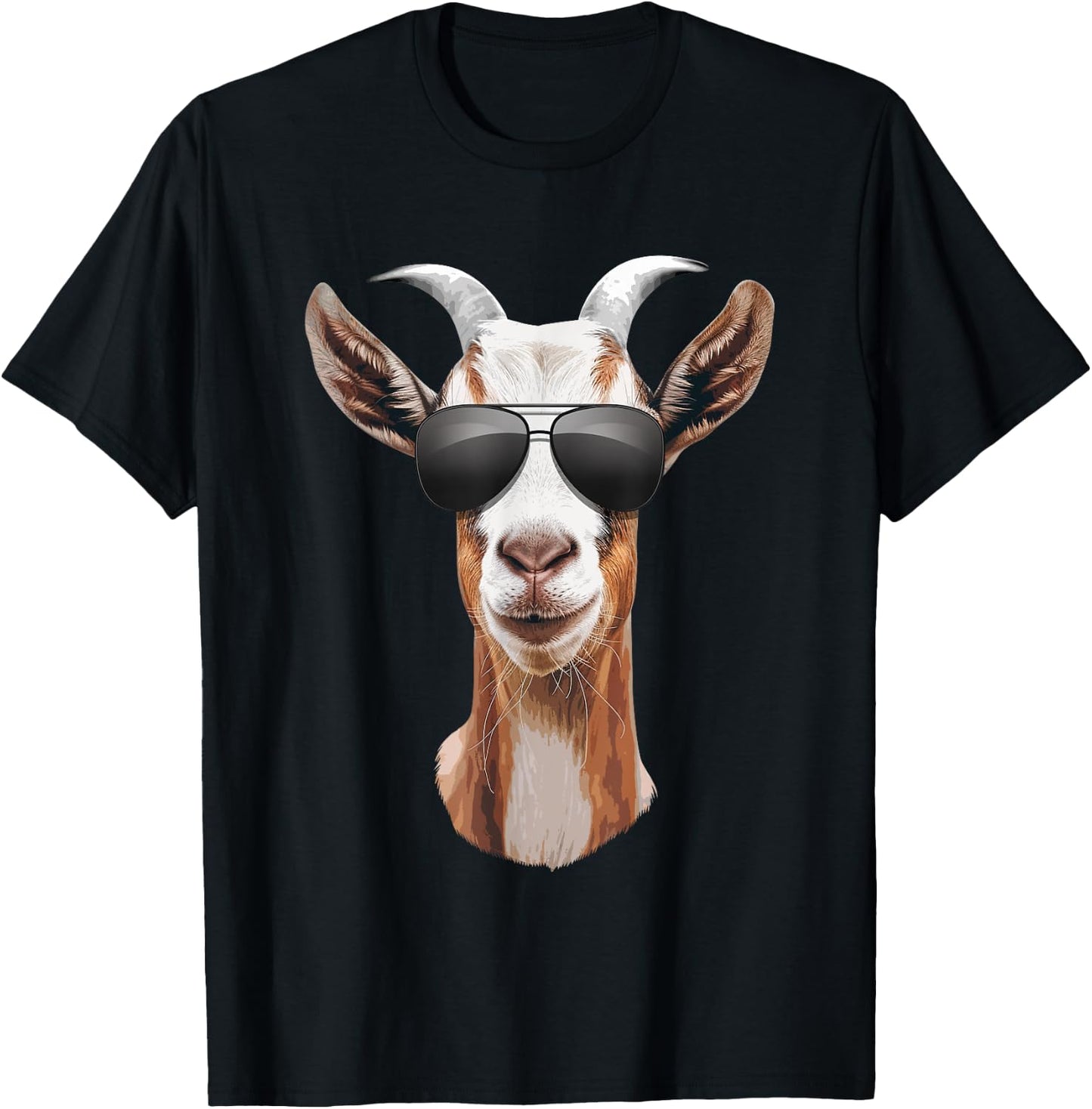 Cool Goat Art Women Farm Animal Domestic Goat Lover T-Shirt - T-Shirt | Black