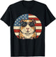 Retro Guinea Pig 4th of July America Funny Independence Day T-Shirt - T-Shirt | Black