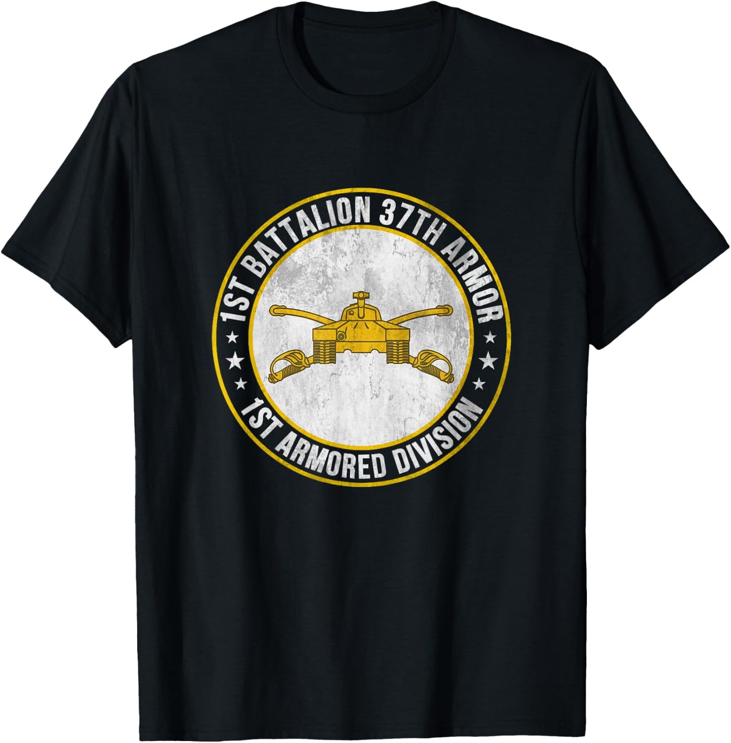 1st Battalion 37th Armor 1st Armored Division Veteran T-Shirt - T-Shirt | Black