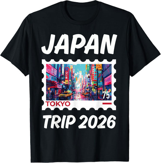Japan Trip 2026! Matching Tokyo Vacation T-Shirt - T-Shirt | Black