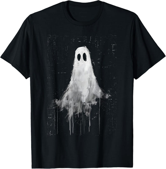Ghost Horror Spirit Spooky Scary Halloween Goth Aesthetic T-Shirt - T-Shirt | Black