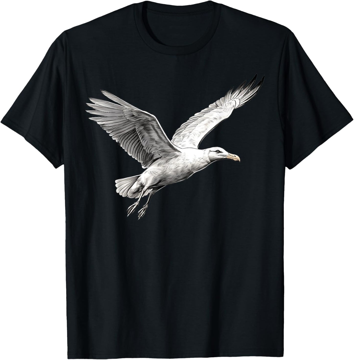 Flying Seagull T-Shirt - T-Shirt | Black