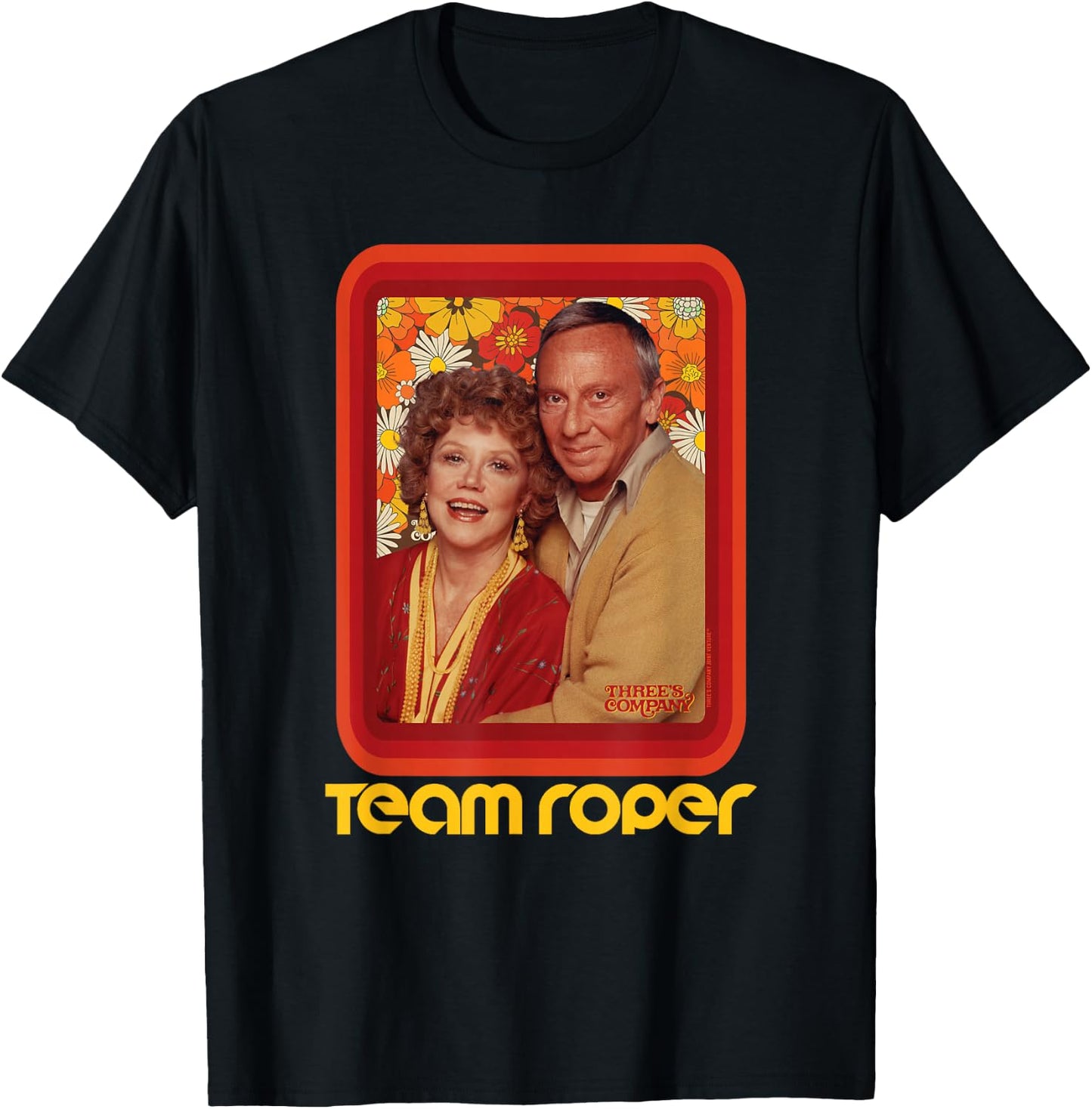 Team Roper! Three's Company Stanley & Helen Roper Retro T-Shirt - T-Shirt | Black