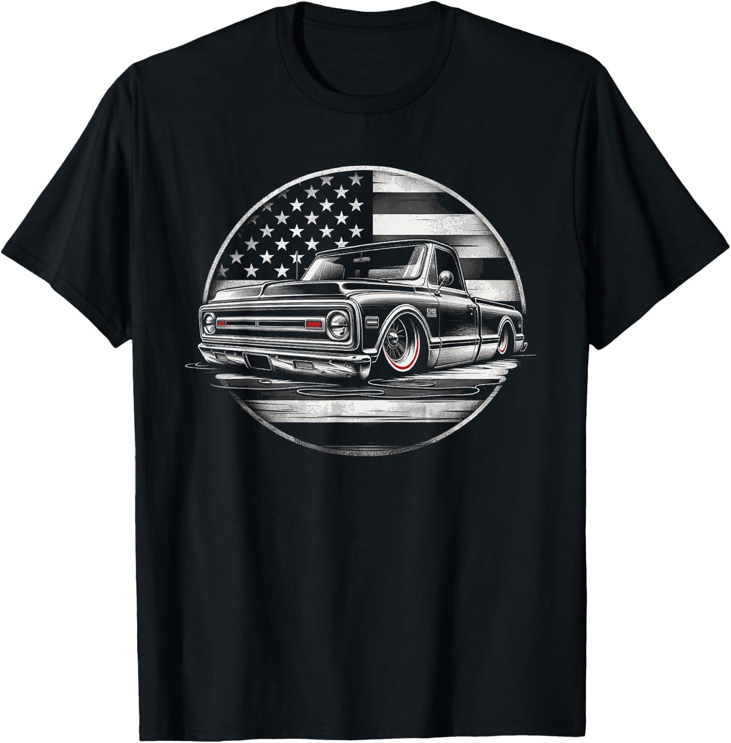 C10 Vintage Classic Custom Truck T-Shirt - T-Shirt | Black