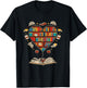 Heart Shaped Bookcase Librarian Book Club Books Reading T-Shirt - T-Shirt | Black