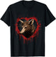 Aardvark Drawing Heart Animal Art Splash Nature Artwork T-Shirt - T-Shirt | Black
