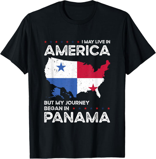 Panamanian American Patriot USA Grown Panama US Flag T-Shirt - T-Shirt | Black