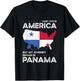 Panamanian American Patriot USA Grown Panama US Flag T-Shirt - T-Shirt | Black