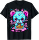Cute Kawaii Creepy Pastel Goth Puppy Eating Ramen Noodles T-Shirt - T-Shirt | Black