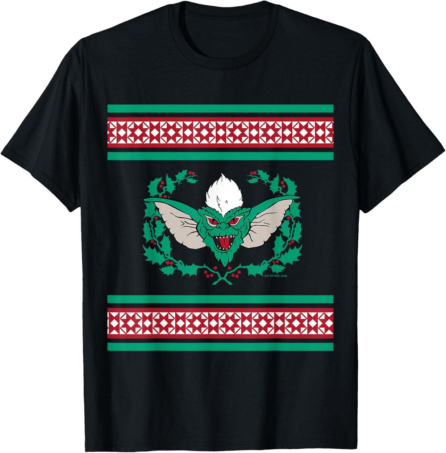 Gremlins - After Midnight Sweater Pattern T-Shirt - T-Shirt | Black