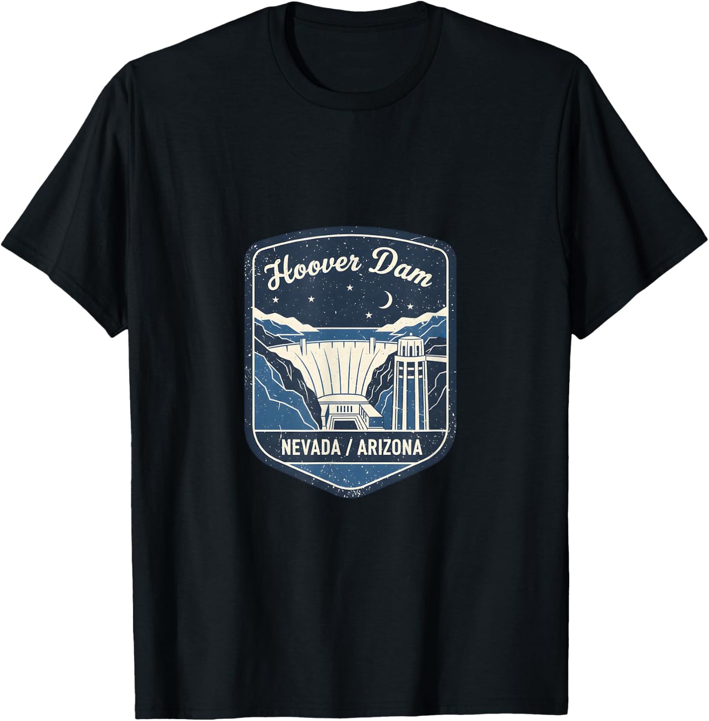 Hoover Dam Nevada Arizona Travel Adventure Landmark T-Shirt - T-Shirt | Black