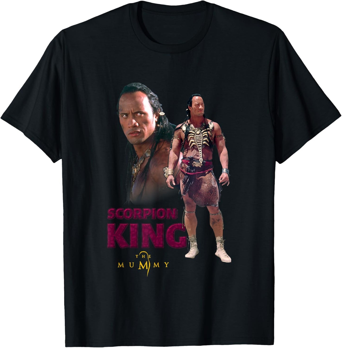 The Mummy Returns Iconic Scorpion King Pose Big Chest Poster T-Shirt - T-Shirt | Black