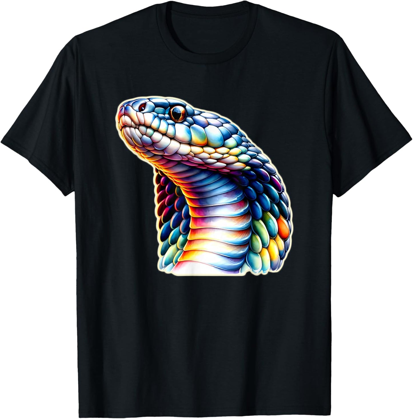 Cobra x King Cobra Snake x Rainbow Snake T-Shirt - T-Shirt | Black