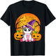 Cute Halloween Shirt Girls Women Witchy Unicorn Halloween T-Shirt - T-Shirt | Black