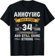 Annoying Each Other For 34 Years 34th Wedding Anniversary T-Shirt - T-Shirt | Black