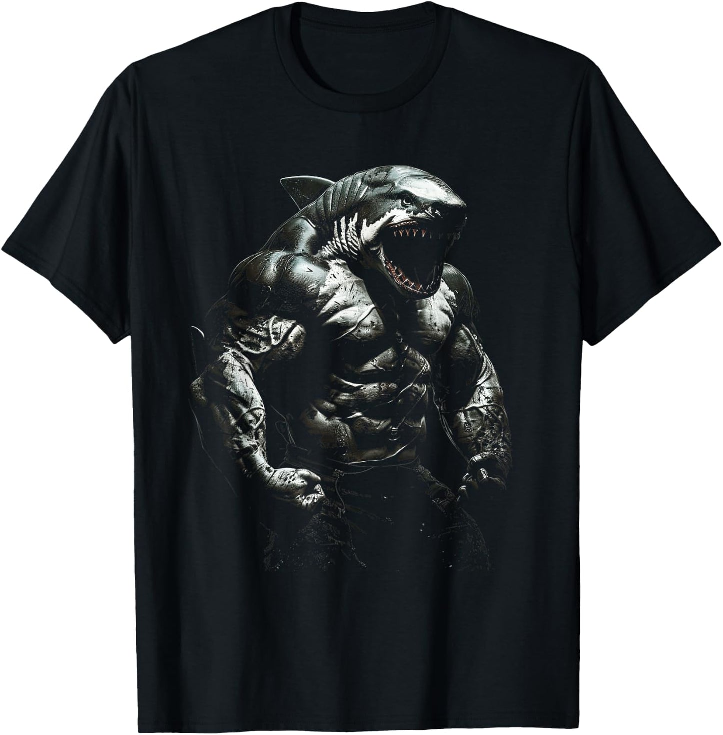 White Shark Gym Wear Bodybuilding Workout Motivation T-Shirt - T-Shirt | Black