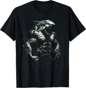 White Shark Gym Wear Bodybuilding Workout Motivation T-Shirt - T-Shirt | Black