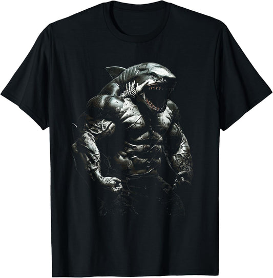 White Shark Gym Wear Bodybuilding Workout Motivation T-Shirt - T-Shirt | Black