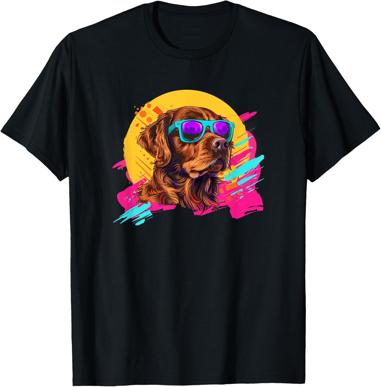 Funny Retro Vintage Chesapeake Bay Retriever Lover T-Shirt - T-Shirt | Black