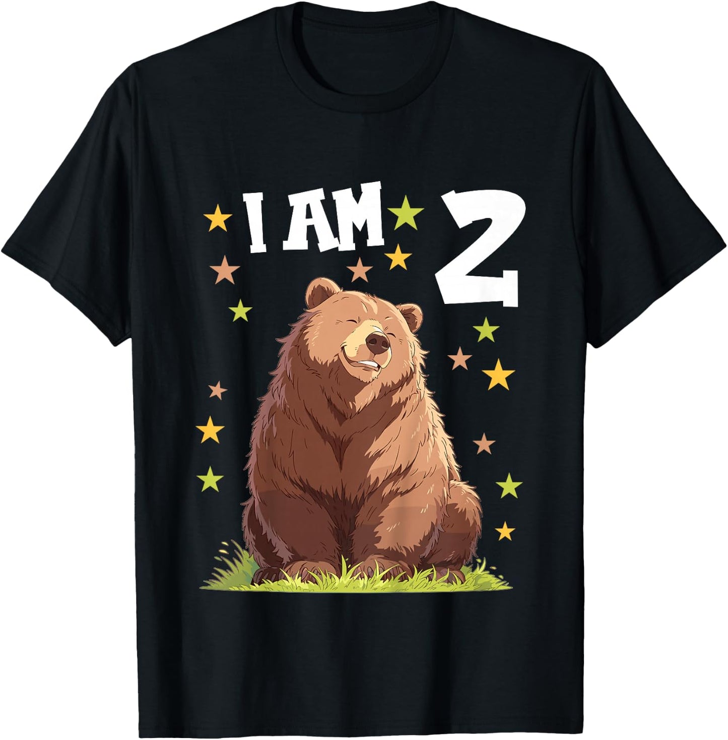 2 Years old 2 birthday Bears Boy Girl Bear T-Shirt - T-Shirt | Black