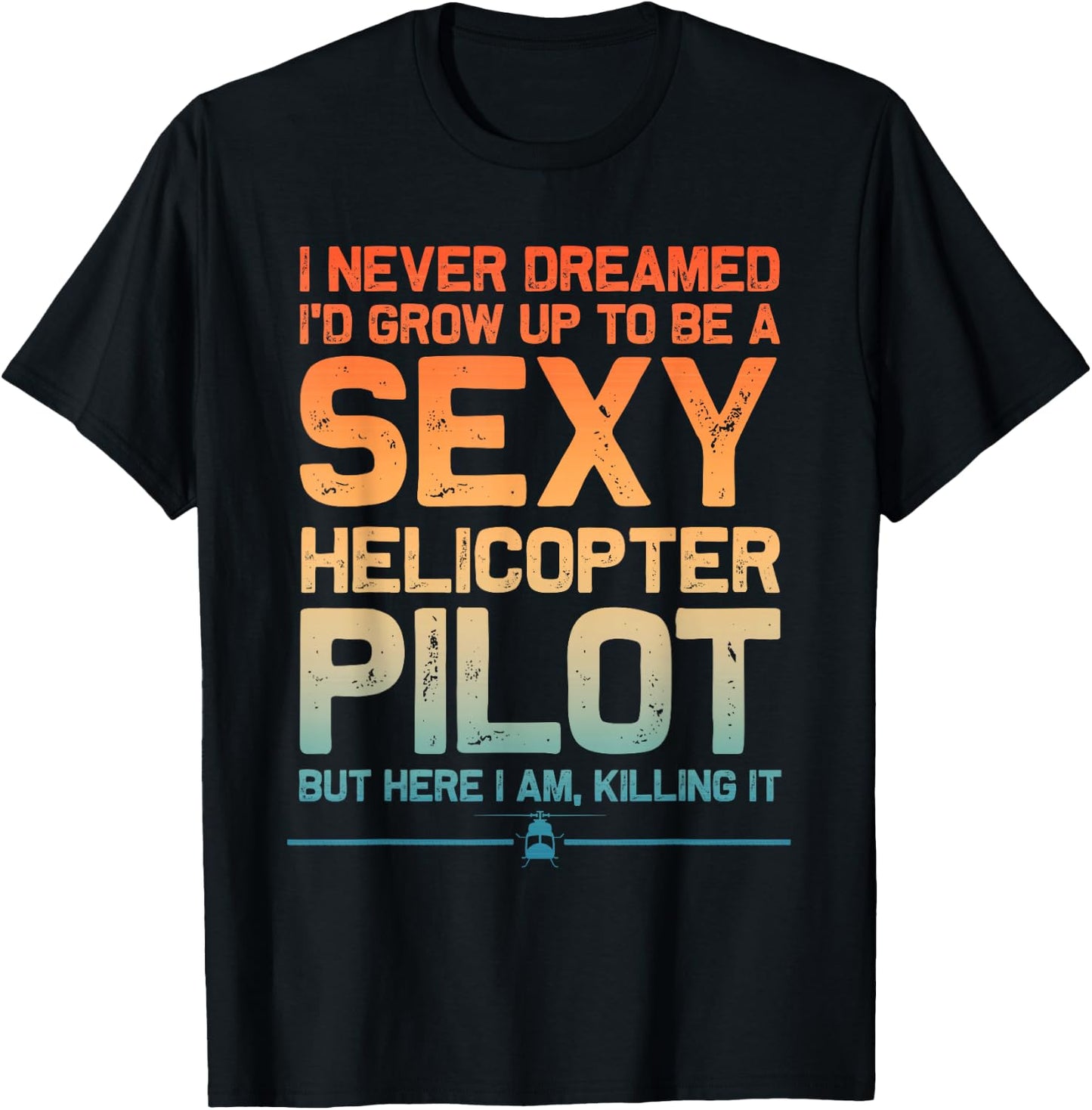 Cool Helicopter Pilot Art Women Flying Heli Pilots T-Shirt - T-Shirt | Black