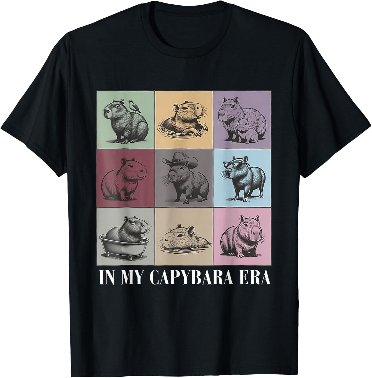 Cute Capybara Lover In My Capybara Era Gift Boys Girls T-Shirt - T-Shirt | Black