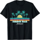 Rehoboth Beach Delaware Sunset Palm Trees Retro 70s 80s T-Shirt - T-Shirt | Black