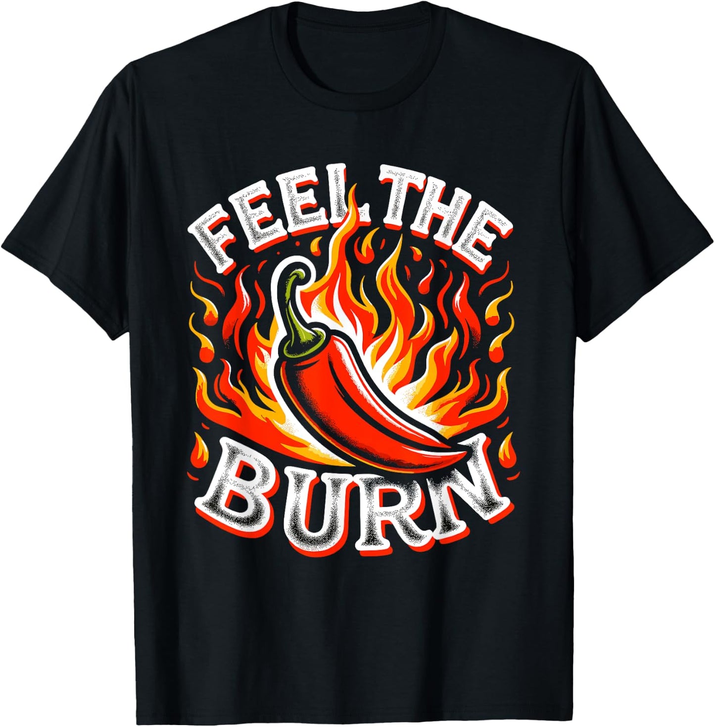Spicy Food Lover Chili Peppers Chef Spice Scoville scale T-Shirt - T-Shirt | Black