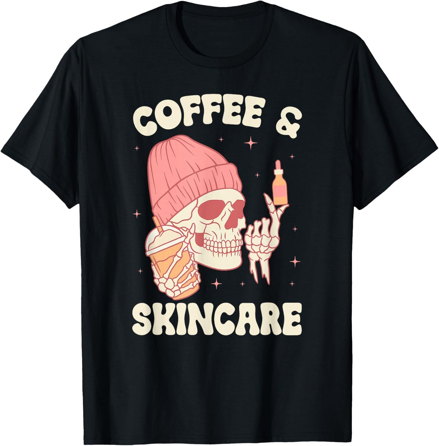 Coffee & Skincare Esthetician Esthetics Estheticians T-Shirt - T-Shirt | Black