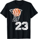 Vintage Basketball Jersey Number 23 Player Number T-Shirt - T-Shirt | Black
