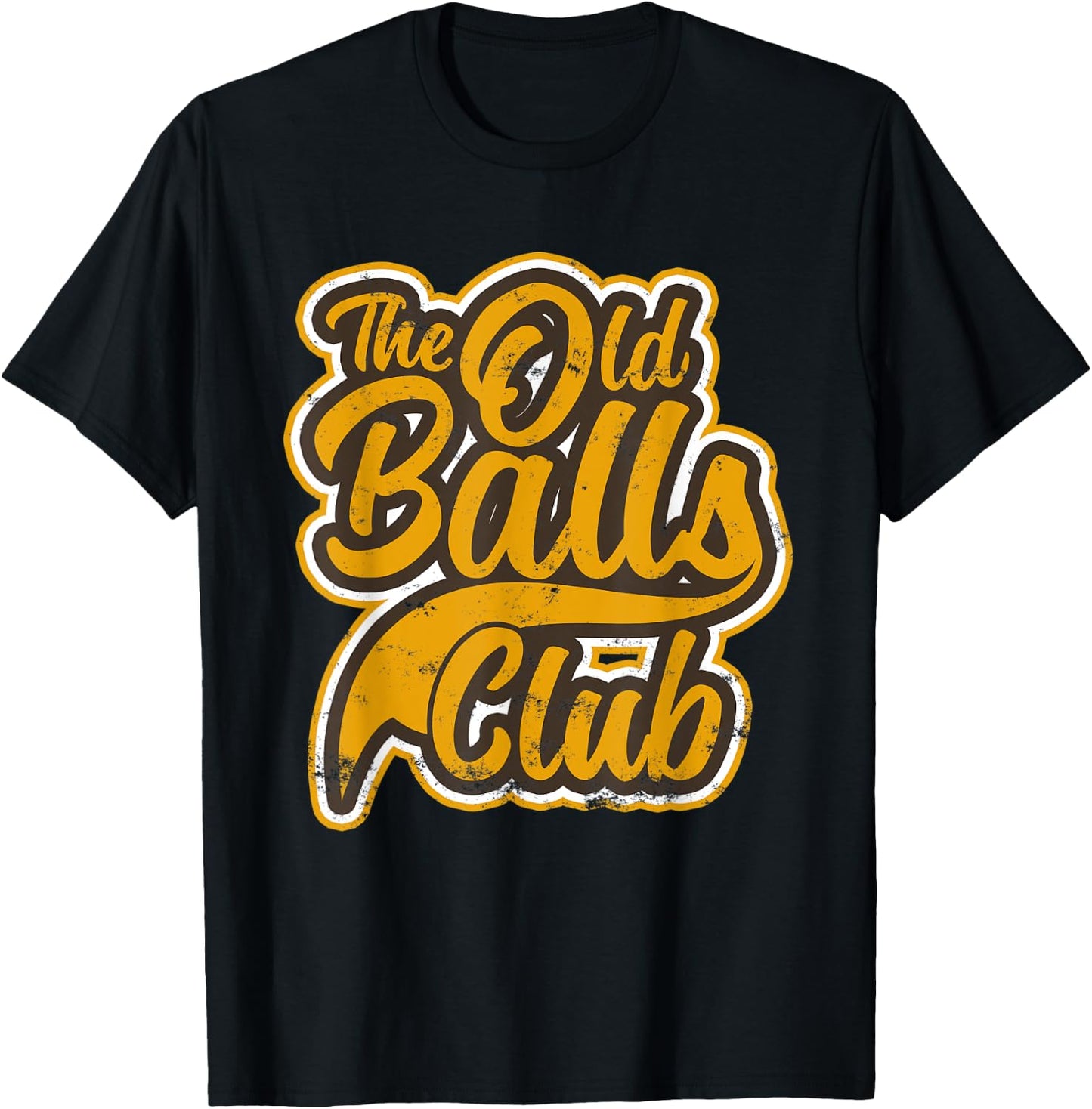 Vintage Awesome Old Balls Club Funny Birthday Gifts T-Shirt - T-Shirt | Black