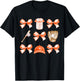 Baseball Game Day Orange Coquette Bow Baseball Mom Retro T-Shirt - T-Shirt | Black