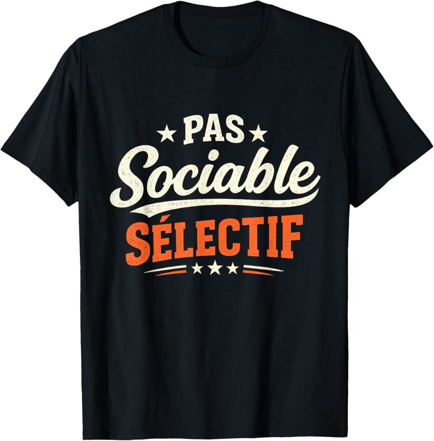 Men's Gift Humour Original Funny Not Sociable Selective T-Shirt - T-Shirt | Black