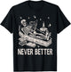 Funny Skeleton Reading Book In Coffin Never Better Halloween T-Shirt - T-Shirt | Black