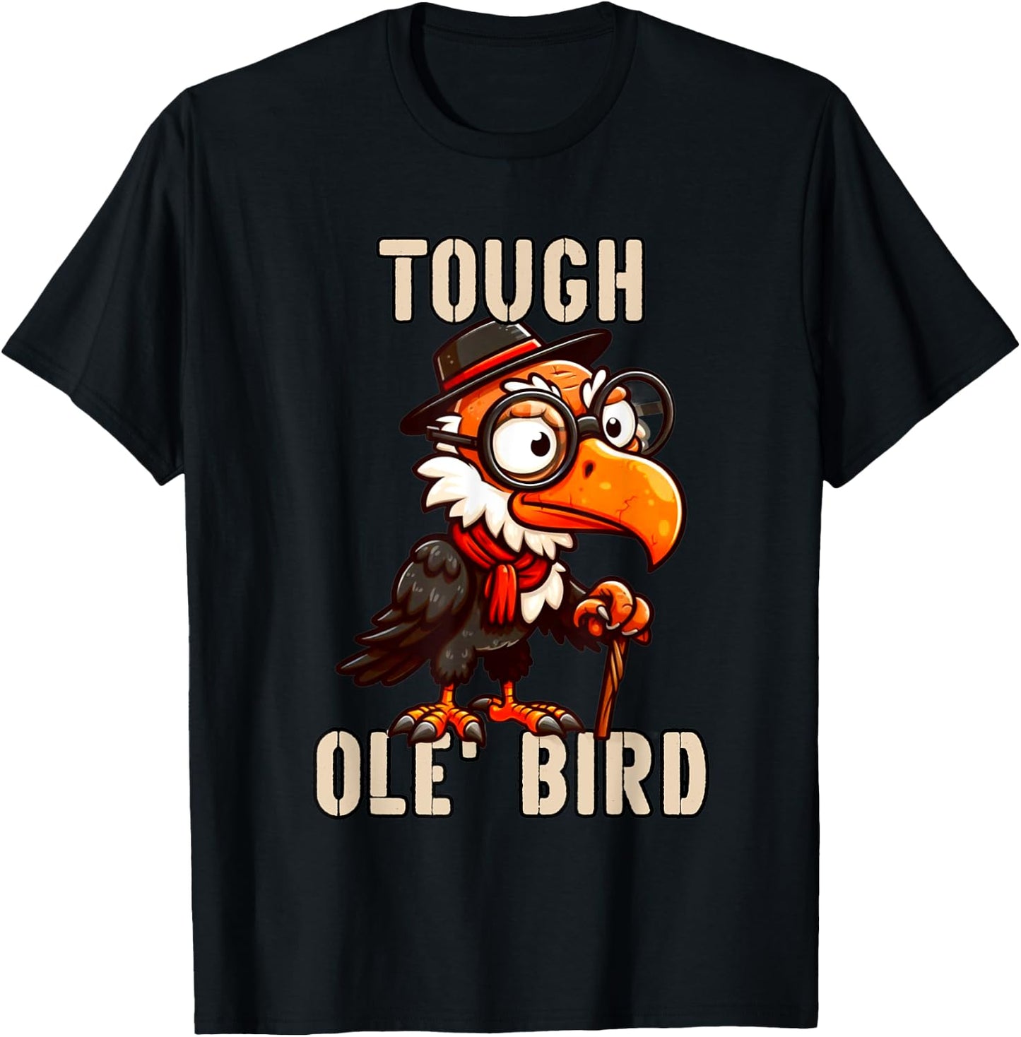 Grandpa's Tough Old Bird Buzzard Old Grandfather Funny T-Shirt - T-Shirt | Black