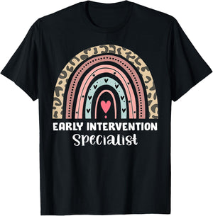 Rainbow Early Intervention Specialist Intervention Squad T-Shirt - T-Shirt | Black