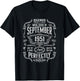 73th Birthday Legends Were Born In September 1951 T-Shirt - T-Shirt | Black