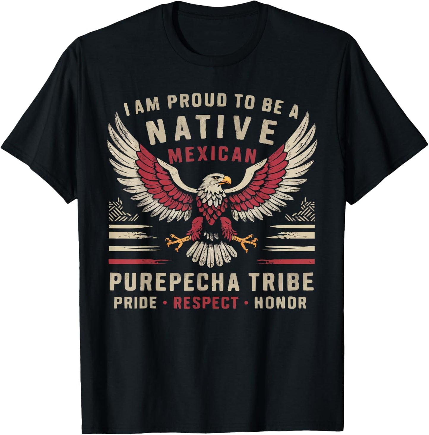 Indigenous People Mexico Native American Purepecha Tribe T-Shirt - T-Shirt | Black