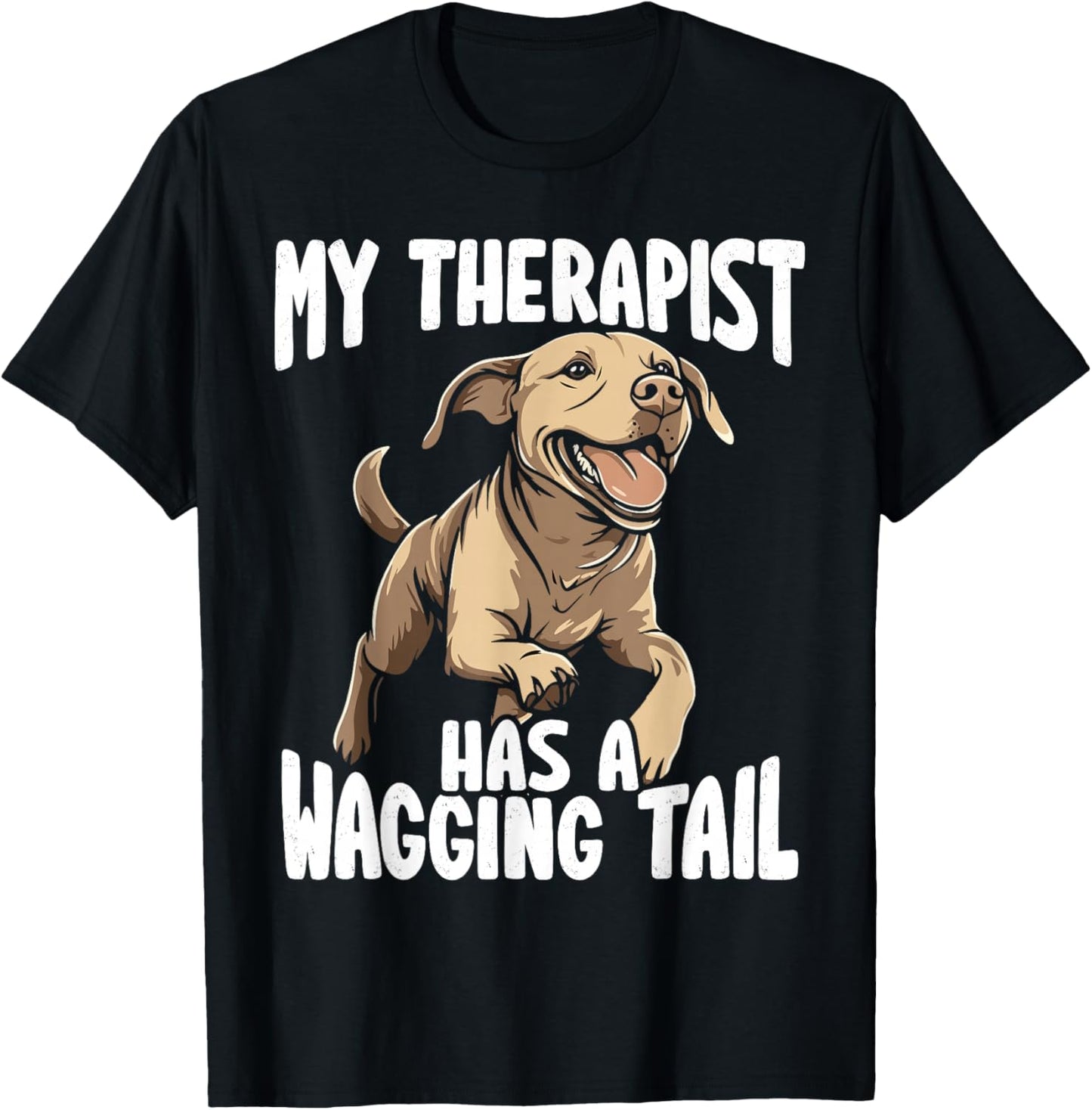 Labrador Design Therapy Service Dog T-Shirt - T-Shirt | Black