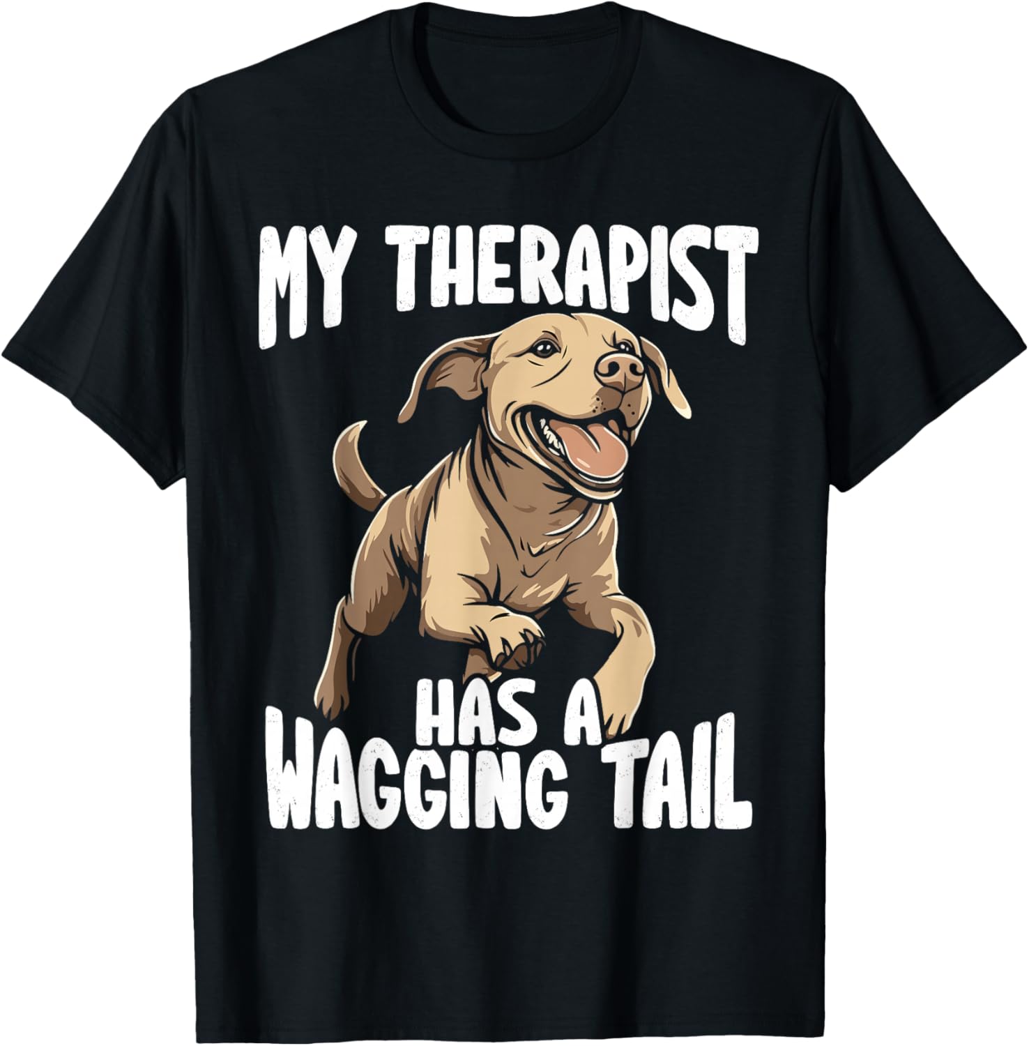 Labrador Design Therapy Service Dog T-Shirt - T-Shirt | Black