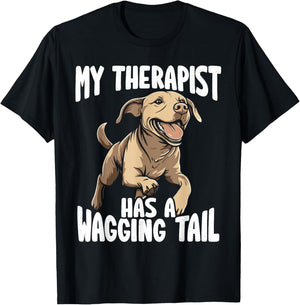 Labrador Design Therapy Service Dog T-Shirt - T-Shirt | Black