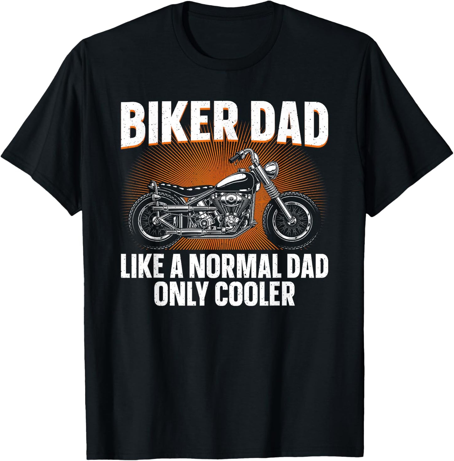 Funny Motorcycle Dad Design Grandpa Motorbike Rider T-Shirt - T-Shirt | Black