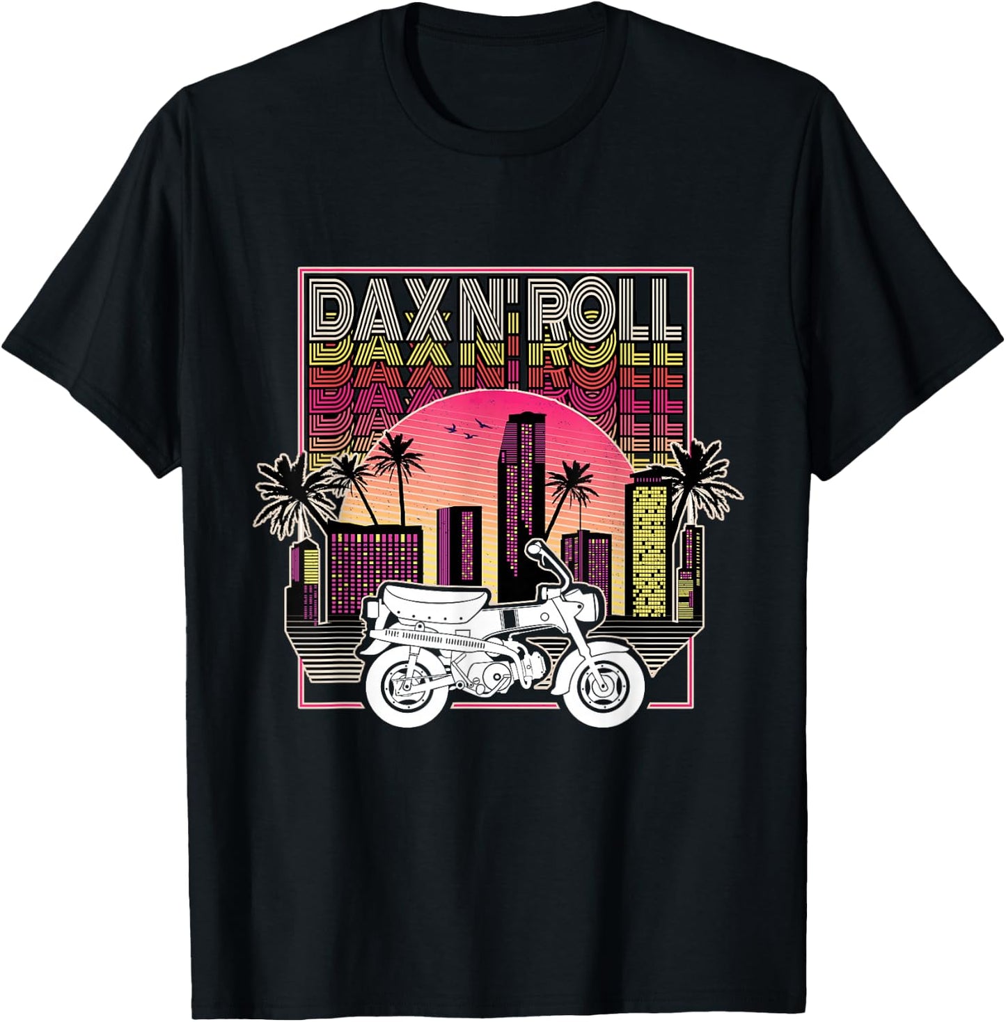 Dax Moped Motorcycle Retro Vintage Japan Classic T-Shirt - T-Shirt | Black