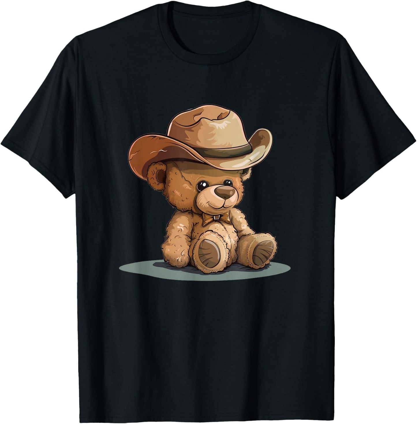 Pretty Teddy Bear Costume for Cowboy Hat Lovers T-Shirt - T-Shirt | Black