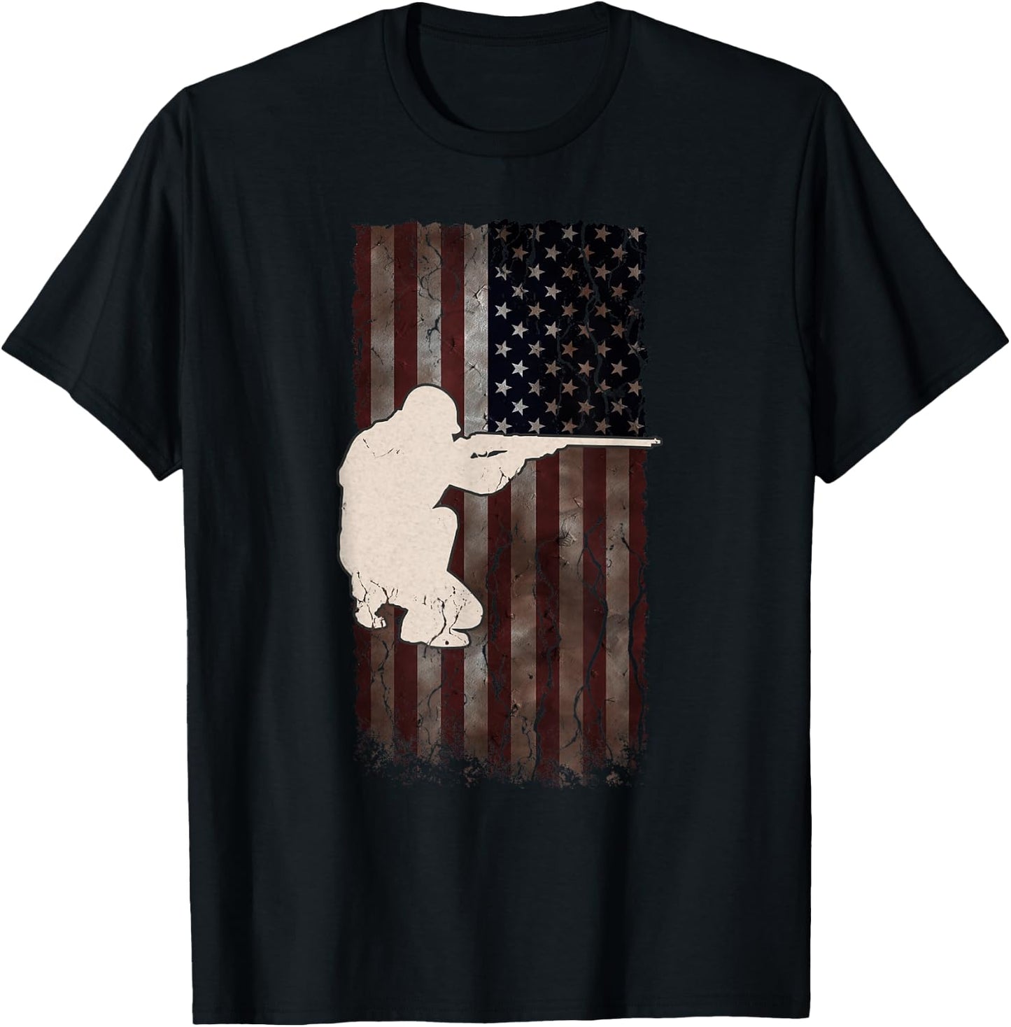 Allies Military Shooter WW2 / WW1 Vintage War Sniper Solider T-Shirt - T-Shirt | Black